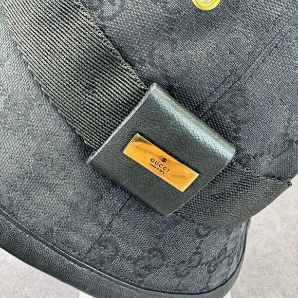 Gucci Black Denim Grommet Bucket Hat main image 9